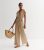 Camel Jersey Wrap Wide Leg Jumpsuit New Look