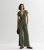 Khaki Jersey Wrap Jumpsuit New Look