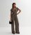 Brown Leopard Print Crinkle Belted Jumpsuit New Look