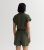 Olive Jersey Drawstring Playsuit New Look