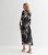 Gini London Black Swirl Wrap Midi Get dressed New Glance