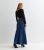 Blue Denim Flared Maxi Skirt New Glance