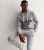 Males’s Jack & Jones Faded Gray Jersey Emblem Hoodie New Glance