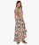 Apricot Off White Palm Leaf Wrap Midi Get dressed New Glance