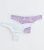 2 Pack Lilac and White Cotton Frill Thongs New Glance