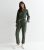 Khaki Denim Belted Application Jumpsuit New Glance