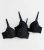 2 Pack Black Undeniable and Spot Underwired T-Blouse Bras New Glance