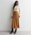 Camel Satin Bias Minimize Midi Skirt New Glance