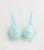 Mint Inexperienced Floral Embroidered Non Padded Bra New Glance