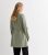 Gentle Inexperienced 3/4 Sleeve Waterfall Duster Coat New Glance