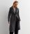 Black Bouclé Belted Lengthy Coat New Glance