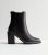 Black Leather-based-Glance Pointed Toe Heeled Boots New Glance