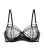 Dorina Black Floral Stressed Bra New Glance