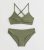 Women Khaki Textured Bikini Set New Glance