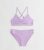 Women Lilac Textured Bikini Set New Glance