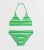 Women Inexperienced Stripe Triangle Bikini Set New Glance