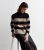 Brown Stripe Knit Roll Neck Jumper New Glance