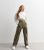 Women Khaki Huge Leg Shipment Trousers New Glance