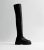 Public Need Black Leather-based-Glance Stretch Thigh Prime Boots New Glance