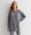 Gini London Gray Brushed Cotton Workforce Neck Outsized Best New Glance