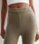 Gini London Gentle Brown Top Waist Cuffed Leggings New Glance