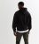 Males’s Black Pocket Entrance Outsized Hoodie New Glance