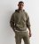 Males’s Khaki Pocket Entrance Outsized Hoodie New Glance