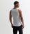 Males’s Gray Marl Ribbed Jersey Muscle Have compatibility Vest New Glance