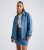 City Bliss Blue Denim Outsized Jacket New Glance