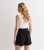 Black Top Waist Paperbag Shorts New Glance