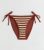 Brown Stripe Crochet Tie Aspect Bikini Bottoms New Glance