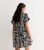 Black Line Print Cotton Mini Smock Get dressed New Glance