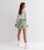 Women Gentle Inexperienced Ditsy Tiered Mini Skort New Glance