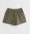 Ladies Khaki Textured Jersey Seaside Shorts New Glance