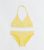 Women Yellow Floral Triangle Bikini Set New Glance