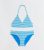 Ladies Blue Zig Zag Halter Bikini Set New Glance