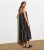 Black Embroidered Tassel-Strap Midi Get dressed New Glance