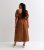 Curves Rust Sq. Neck Shirred Midi Get dressed New Glance