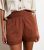 Rust Cotton Broderie Hem Shorts New Glance