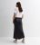 Tall Black Satin Bias Midi Skirt New Glance