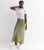 Tall Olive Satin Bias Midi Skirt New Glance