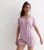 Women Lilac Revere Quick Pyjama Set with Lemon Print New Glance