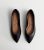 Black Leather-based-Glance Pointed Ballet Pumps New Glance