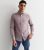 Males’s Farah Burgundy Collared Button Up Pocket Entrance Blouse New Glance