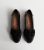 Black Patent Suedette Bow Loafers New Glance