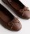 Rust Leather-based-Glance Ballerina Pumps New Glance