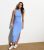 Light Blue Ribbed Racer Bodycon Midi Get dressed New Glance