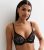 Black Butterfly Lace Demi Padded Bra New Glance