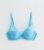 Faded Blue Butterfly Lace Demi Padded Bra New Glance