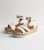 Huge Have compatibility White Leather-based-Glance Adorned Flatform Sandals New Glance